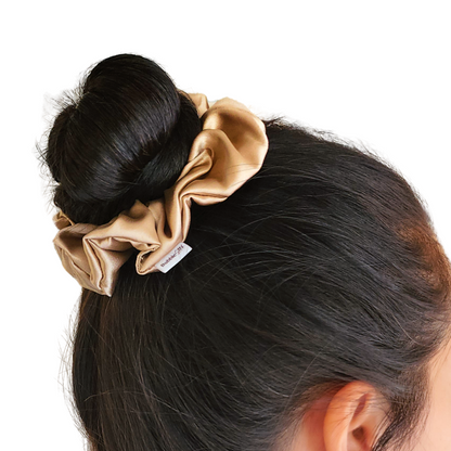 Scrunchie de Cetim cor Champagne